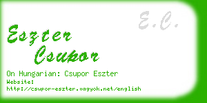 eszter csupor business card